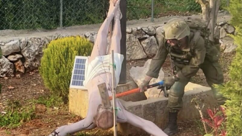 Imagem de soldado israelense substituindo estátua de Jesus no Líbano é falsa e gerada por IA