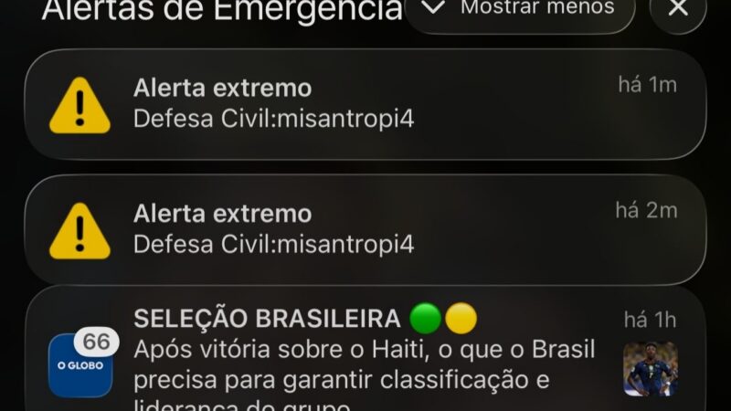 Falso alerta sonoro com palavra ‘misantropia’ é enviado a celulares em várias cidades do Brasil