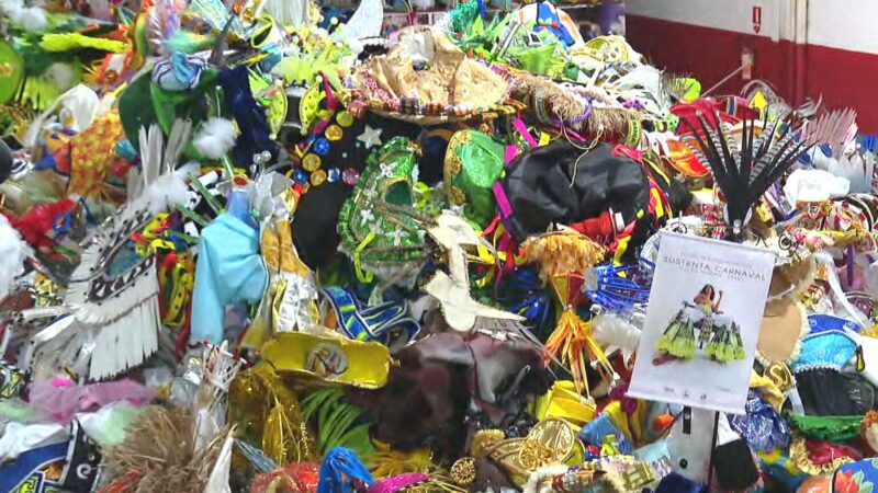 Sustenta Carnaval recolhe 23 toneladas de fantasias na Sapucaí e transforma descarte em arte sustentável