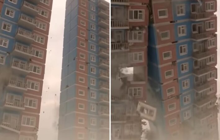 Vídeo de prédios desabando na Venezuela é simulação de videogame, não terremoto