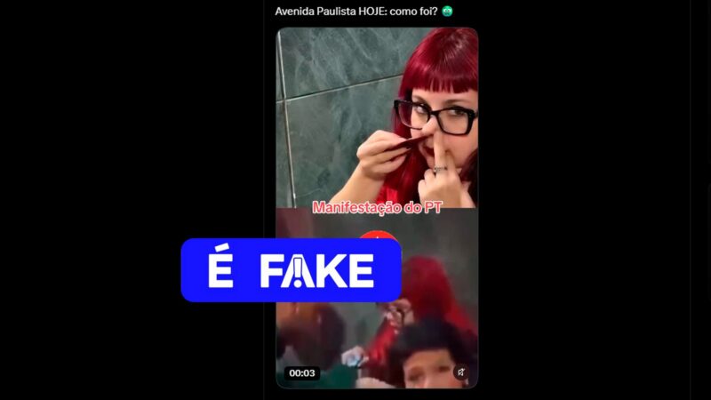 Vídeo de mulher com suposta droga não foi gravado em ato pró-Lula na Paulista
